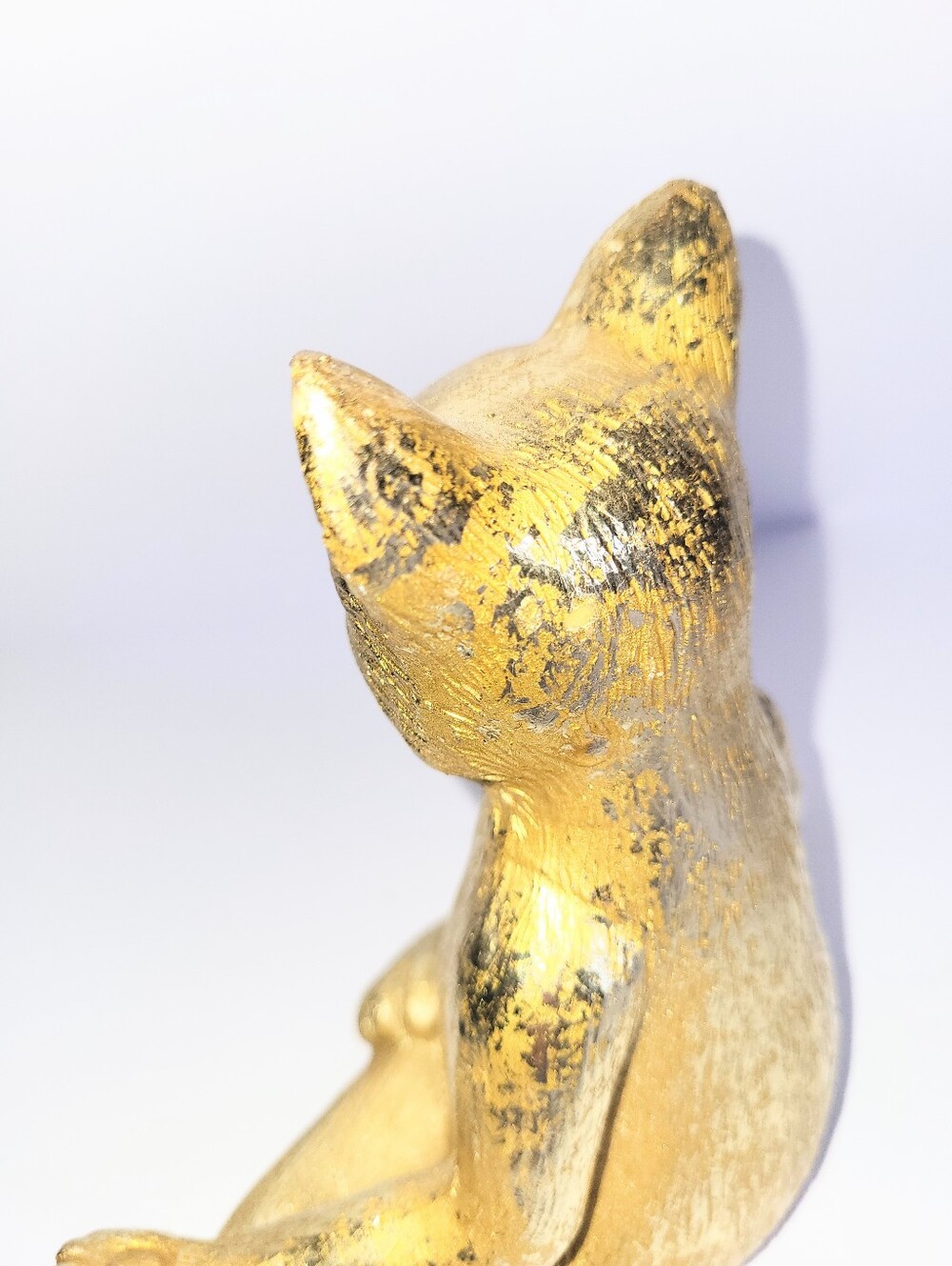 Sagebrook Home Gold Metallic Meditation Yoga Pose Cat Statue Zen Home Decor - Picture 14 of 15